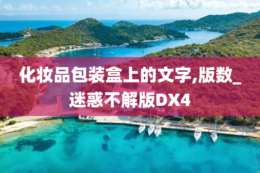 化妆品包装盒上的文字,版数_迷惑不解版DX4