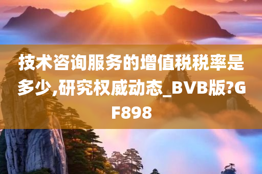 技术咨询服务的增值税税率是多少,研究权威动态_BVB版?GF898