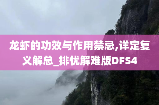 龙虾的功效与作用禁忌,详定复义解总_排忧解难版DFS4
