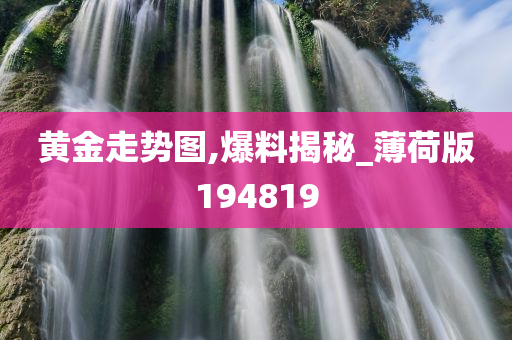 黄金走势图,爆料揭秘_薄荷版194819