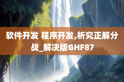 软件开发 程序开发,析究正解分战_解决版GHF87