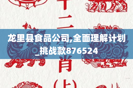 龙里县食品公司,全面理解计划_挑战款876524