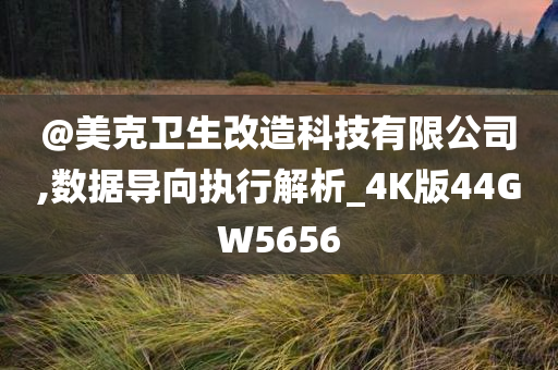 @美克卫生改造科技有限公司,数据导向执行解析_4K版44GW5656