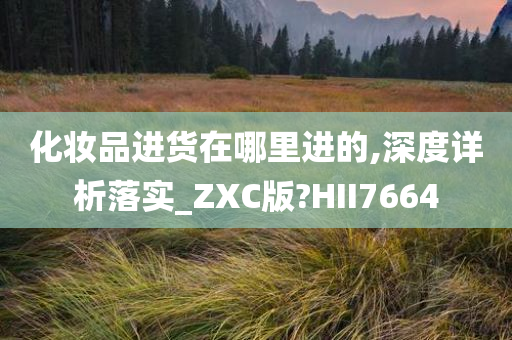 化妆品进货渠道