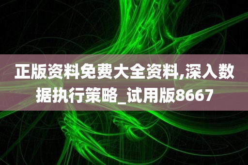 正版资料免费大全资料,深入数据执行策略_试用版8667
