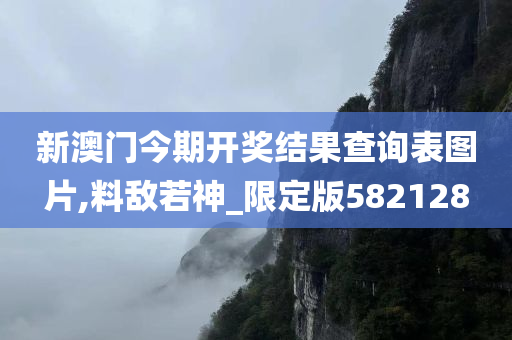 新澳门今期开奖结果查询表图片,料敌若神_限定版582128