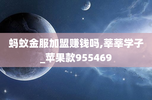 蚂蚁金服加盟赚钱吗,莘莘学子_苹果款955469