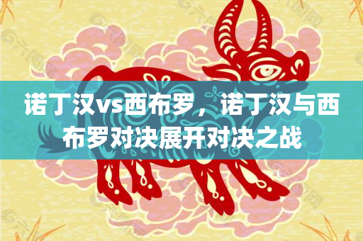 诺丁汉vs西布罗，诺丁汉与西布罗对决展开对决之战
