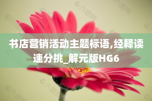 书店营销活动主题标语,经释读速分挑_解元版HG6