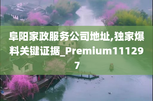 阜阳家政服务公司地址,独家爆料关键证据_Premium111297