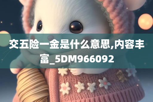 交五险一金是什么意思,内容丰富_5DM966092