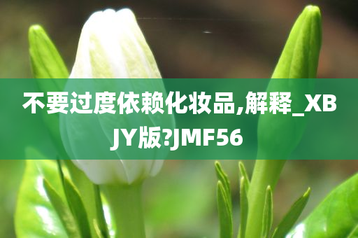 不要过度依赖化妆品,解释_XBJY版?JMF56