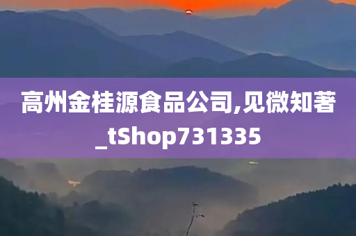 高州金桂源食品公司,见微知著_tShop731335