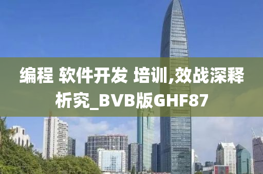 编程 软件开发 培训,效战深释析究_BVB版GHF87