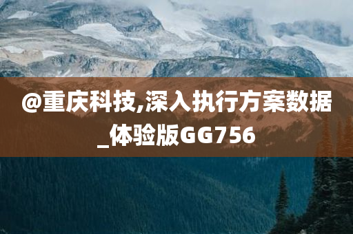 @重庆科技,深入执行方案数据_体验版GG756