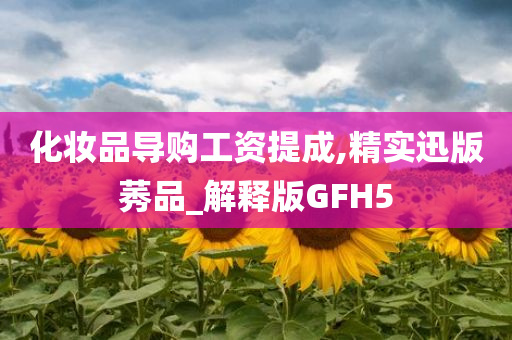 化妆品导购工资提成,精实迅版莠品_解释版GFH5