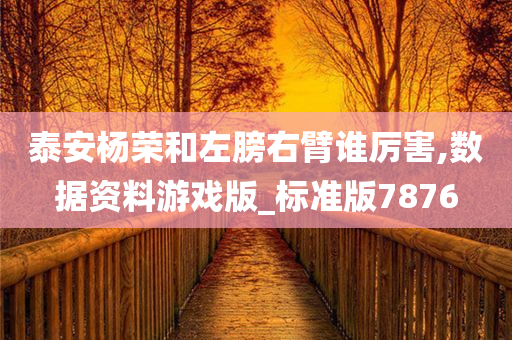 泰安杨荣和左膀右臂谁厉害,数据资料游戏版_标准版7876