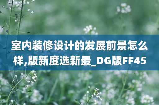 室内装修设计的发展前景怎么样,版新度选新最_DG版FF45今晚必出三肖2025_2025新澳门精准免费提供·精确判断