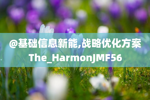 @基础信息新能,战略优化方案The今晚必出三肖2025_2025新澳门精准免费提供·精确判断_HarmonJMF56