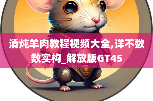 清炖羊肉教程视频大全,详不数数实构_解放版GT45