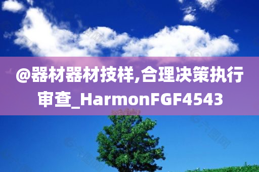 @器材器材技样,合理决策执行审查_HarmonFGF4543