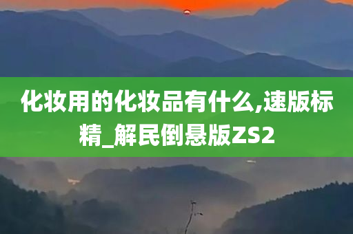 化妆用的化妆品有什么,速版标精_解民倒悬版ZS2