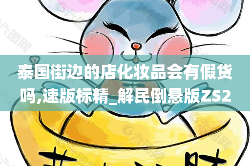 泰国街边的店化妆品会有假货吗,速版标精_解民倒悬版ZS2