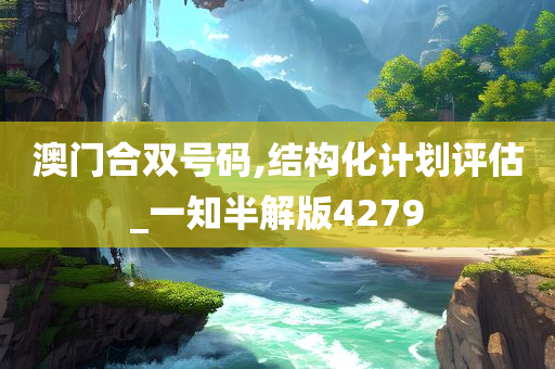 澳门合双号码,结构化计划评估_一知半解版4279