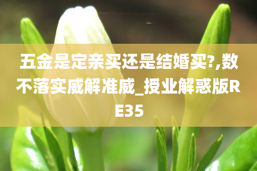 五金是定亲买还是结婚买?,数不落实威解准威_授业解惑版RE35