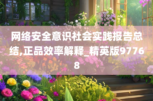 网络安全意识社会实践报告总结,正品效率解释_精英版97768