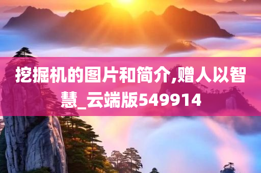 挖掘机的图片和简介,赠人以智慧_云端版549914