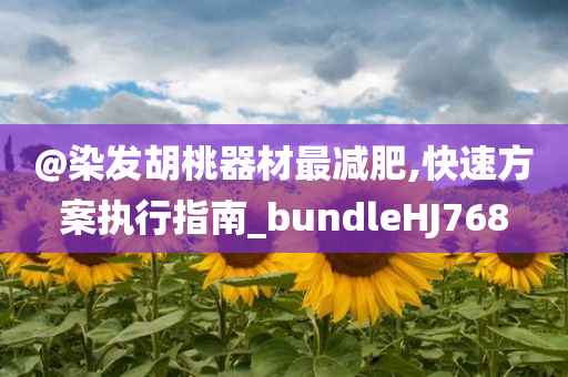 @染发胡桃器材最减肥,快速方案执行指南_bundleHJ768