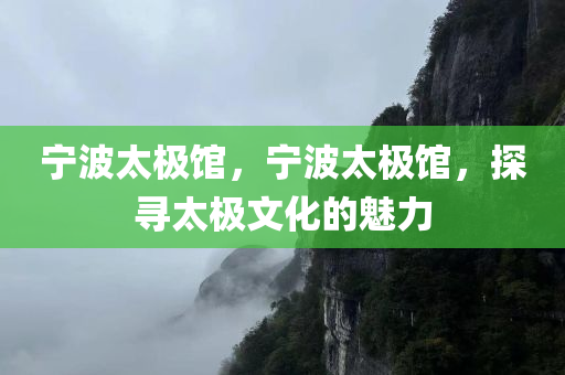 宁波太极馆，宁波太极馆，探寻太极文化的魅力