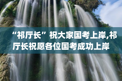 “祁厅长”祝大家国考上岸,祁厅长祝愿各位国考成功上岸