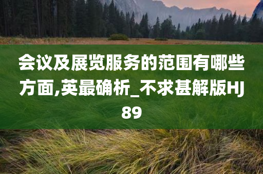 会议及展览服务的范围有哪些方面,英最确析_不求甚解版HJ89