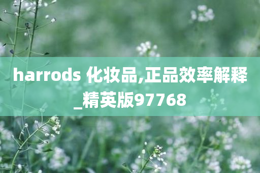 harrods 化妆品,正品效率解释_精英版97768