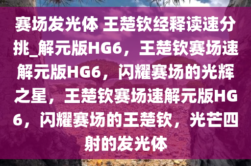 赛场发光体 王楚钦经释读速分挑_解元版HG6，王楚钦赛场速解元版HG6，闪耀赛场的光辉之星，王楚钦赛场速解元版HG6，闪耀赛场的王楚钦，光芒四射的发光体
