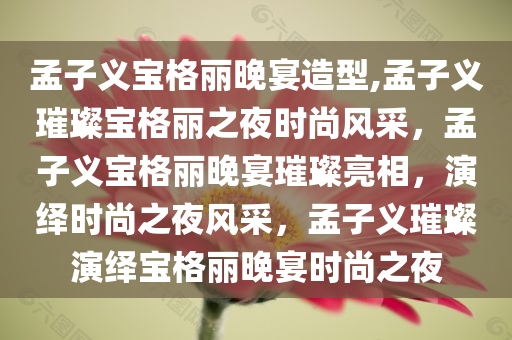 孟子义宝格丽晚宴造型,孟子义璀璨宝格丽之夜时尚风采，孟子义宝格丽晚宴璀璨亮相，演绎时尚之夜风采，孟子义璀璨演绎宝格丽晚宴时尚之夜