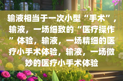 输液相当于一次小型“手术”,输液，一场细致的“医疗操作”体验，输液，一场精细的医疗小手术体验，输液，一场微妙的医疗小手术体验
