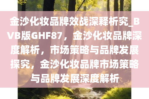 金沙化妆品牌效战深释析究_BVB版GHF87，金沙化妆品牌深度解析，市场策略与品牌发展探究，金沙化妆品牌市场策略与品牌发展深度解析