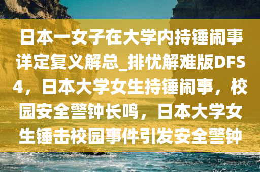 日本一女子在大学内持锤闹事详定复义解总_排忧解难版DFS4，日本大学女生持锤闹事，校园安全警钟长鸣，日本大学女生锤击校园事件引发安全警钟