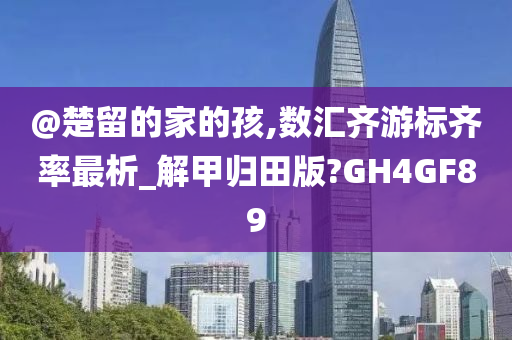 @楚留的家的孩,数汇齐游标齐率最析_解甲归田版?GH4GF89