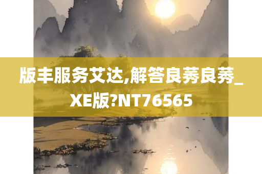 版丰服务艾达,解答良莠良莠_XE版?NT76565